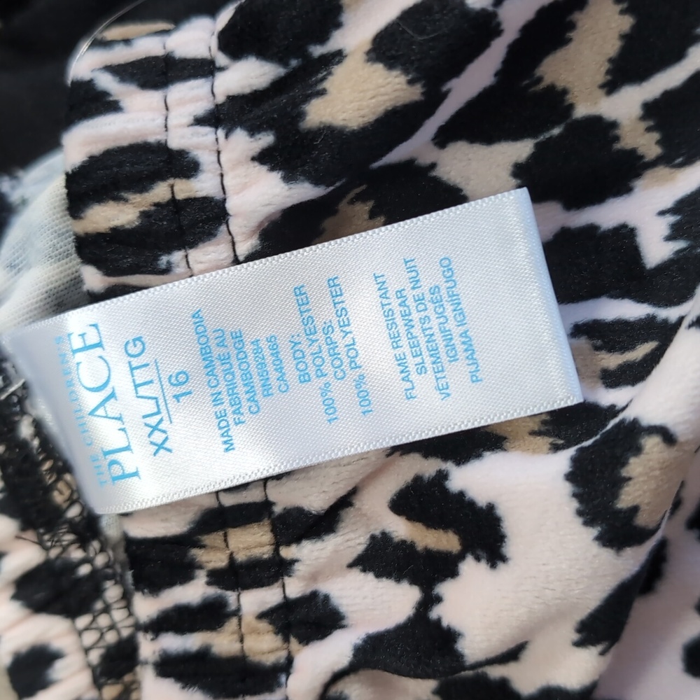 NWT The Children's Place Girl's 2 Piece Cat/Cheetah/Leopard Print Pajamas/PJs - Picture 5 of 8